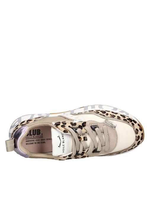 Leather and fabric sneakers VOILE BLANCHE | 0012017475.14.1E07BEIGE-LEOPARDATO-PLATINO-VIOLA